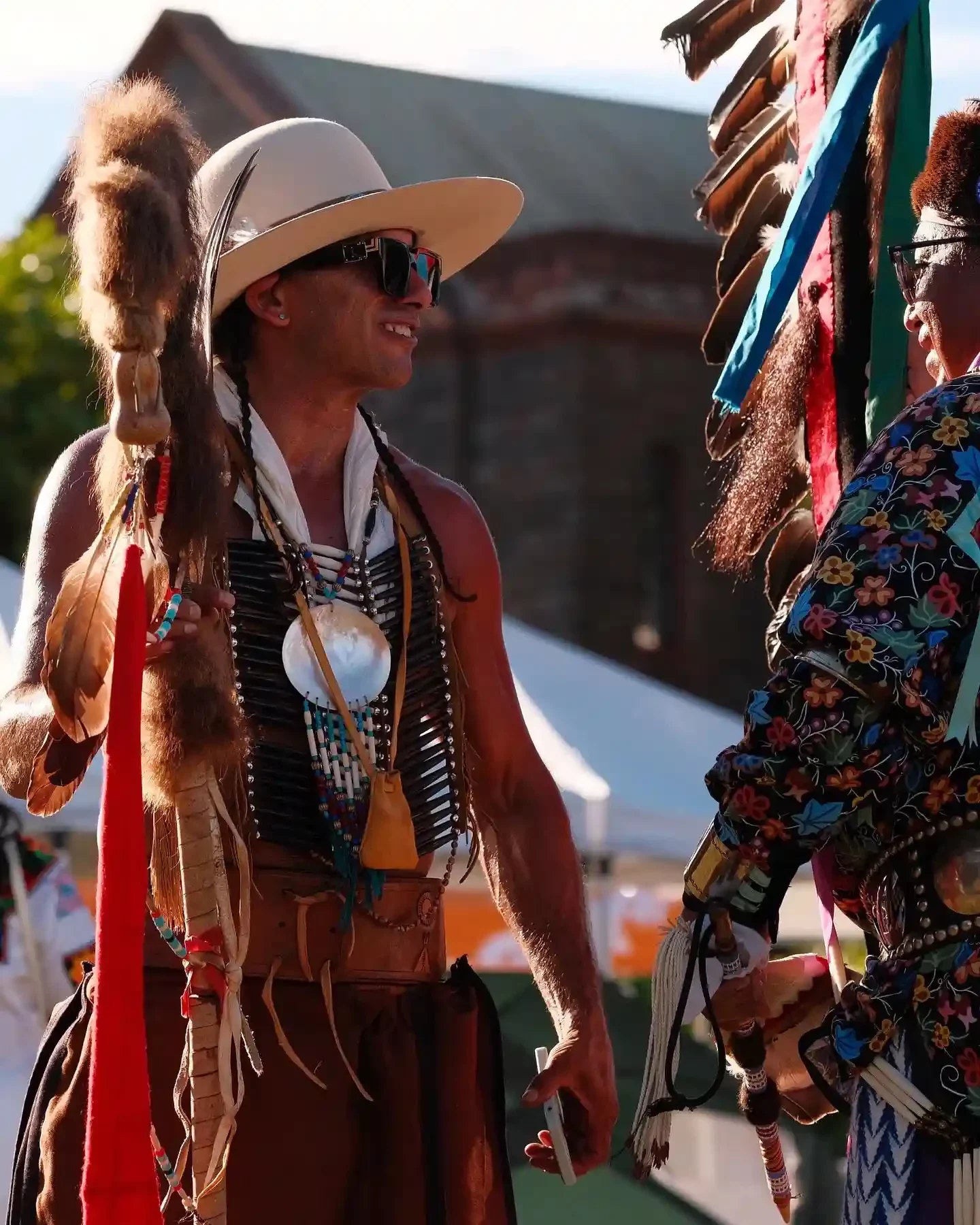 Colours and motion at Honolulu Intertribal Powwow 2022.