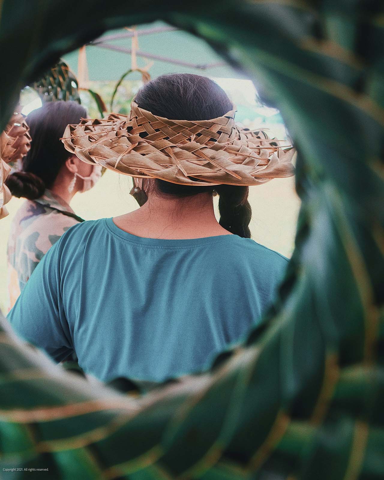 Garden setting at Princeville Artist Flea Market.