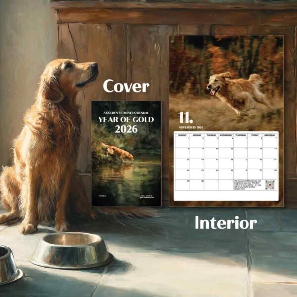 New! Golden Retriever 2026 Wall Calendar Vol.  2 – Real Dogs, Perfect Gift - Image 3