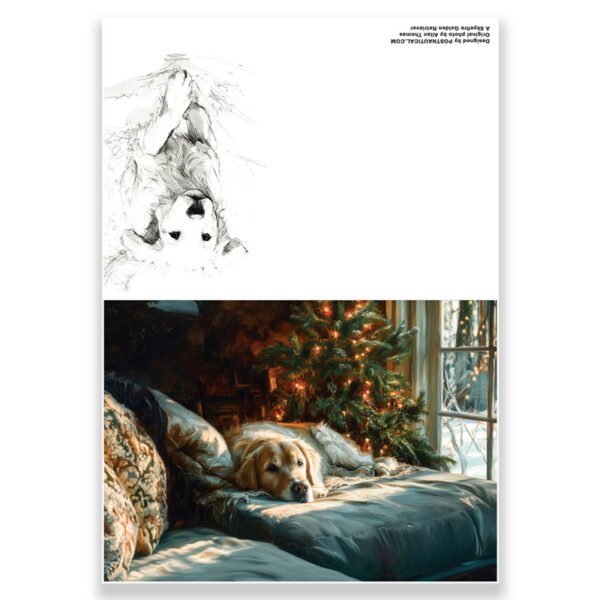 Set of 10 Golden Retriever Greeting Cards – Single Image Design, Blank Inside - Image 3