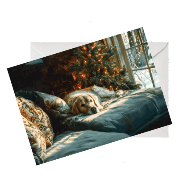 Set of 10 Golden Retriever Greeting Cards – Single Image Design, Blank Inside