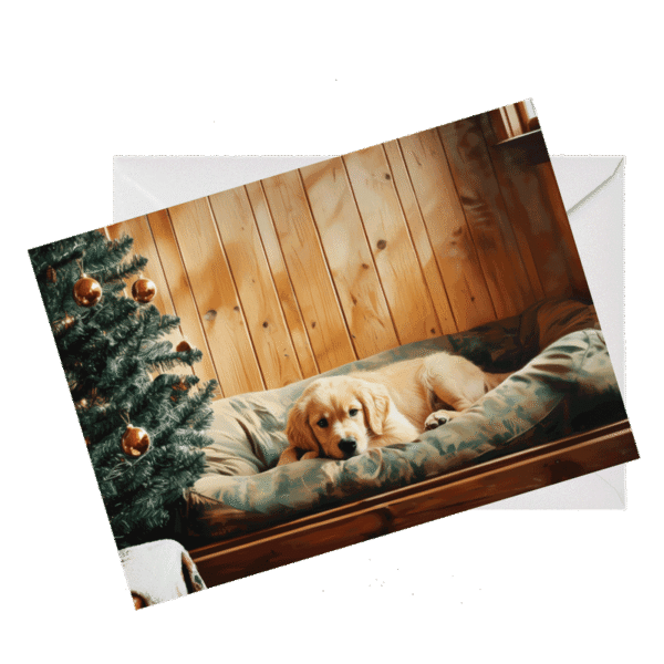 Set of 10 Golden Retriever Greeting Cards – Single Image Design, Blank Inside